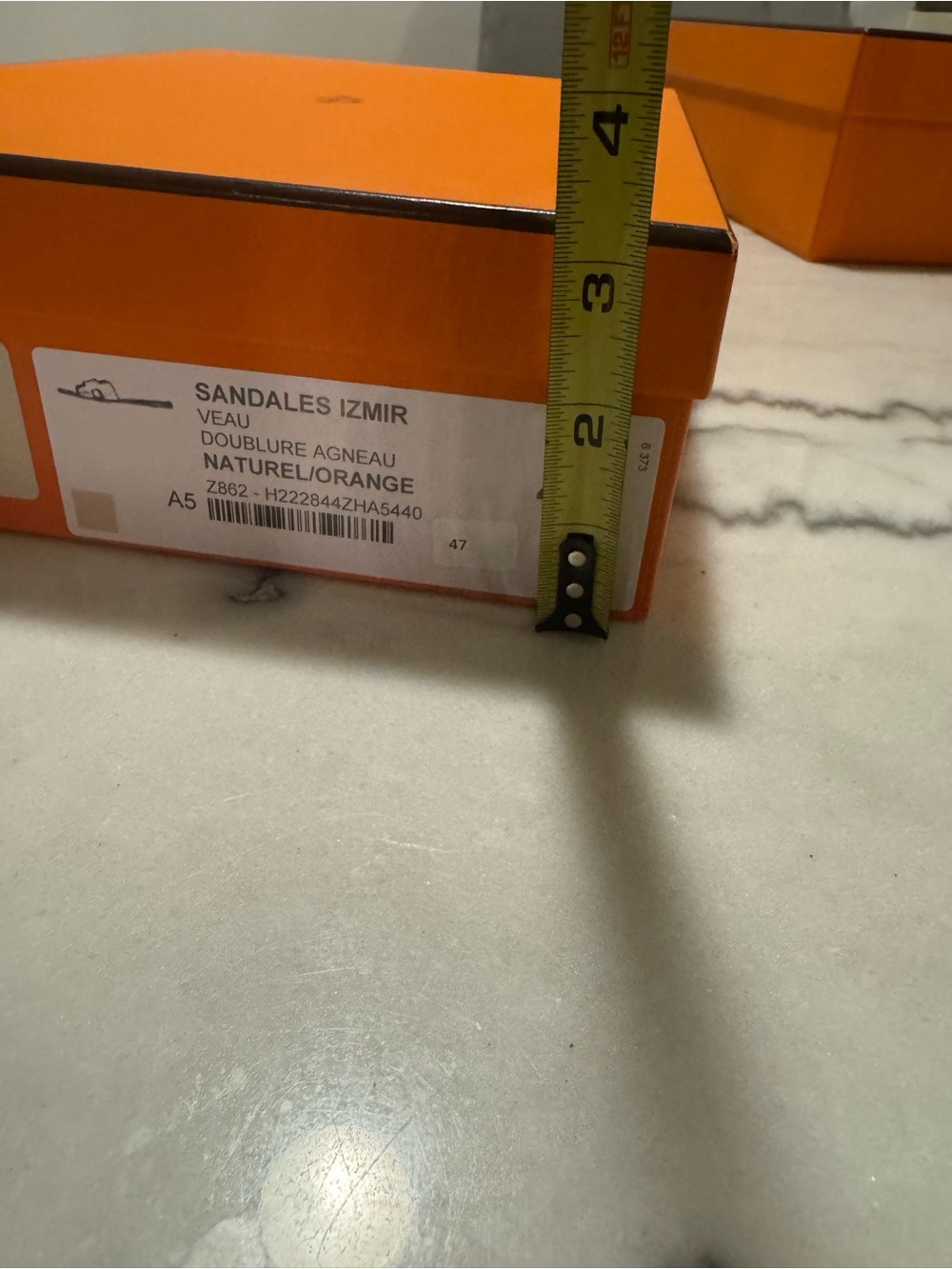 Hermes box 13 x 9.25 x 3.25